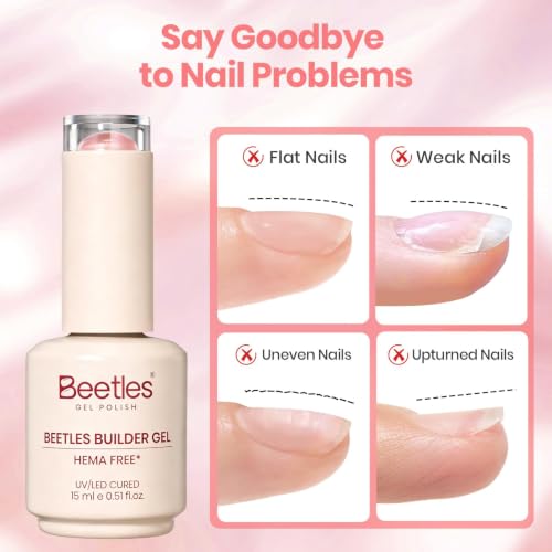 Beetles Pink Builder Nails Gel HEMA & TPO-FREE, 8 in 1 Building Gel - color: C-Baby Pink