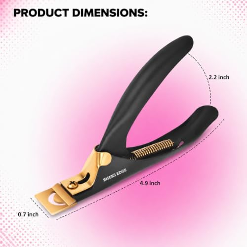 Acrylic Nail Tip Cutter, Professional Stainless Steel Nail Clipper for Acrylic, Gel & False Nails, Adjustable Precision Blade Trimmer for Nail Extensions, Salon & Home Use