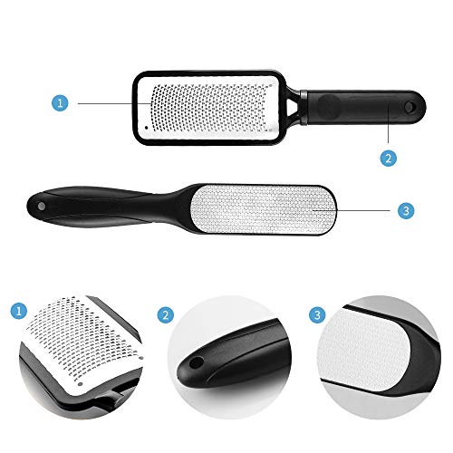 Fu Store 2 Pack Foot Files Callus Remover Foot Rasp Dual Sided Foot File - color: Black