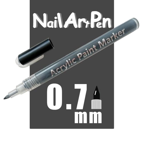 Nail Art Pen, 0.7mm Fine Tip, Black, 1 PCS - size: Black
