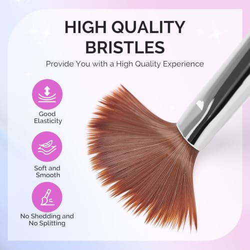 MelodySusie Acrylic Nail Brush Set,Size 8/10/14 - color: Transparent color
