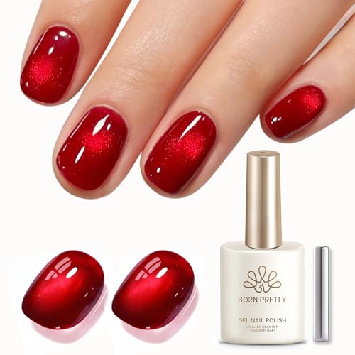 BORN PRETTY Ruby Bloody Red Cat Magnetic Eye Gel Polish Crystal Gel Polish - color: Pomegranate Red