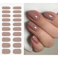 JMEOWIO Semi Cured Gel Strips Nail Art Sticker Wrap Coffee - color: Coffee