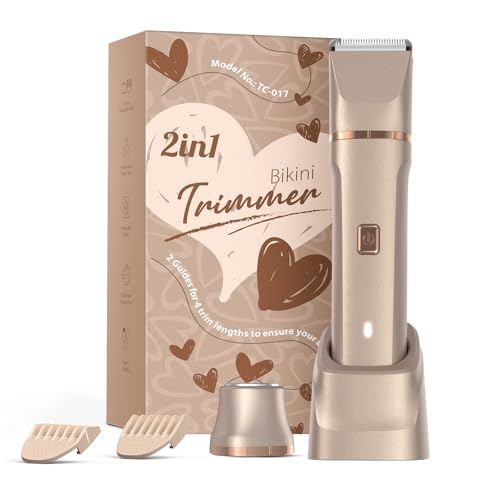 RISINA 2-in-1 Bikini Trimmer for Women, Women's Razors for Shaving, Gifts - color: Gold
