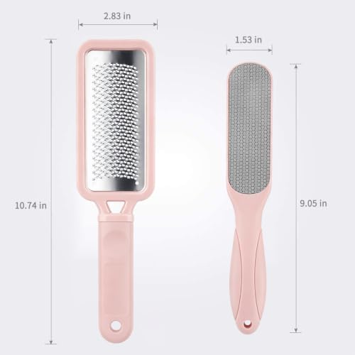 Fu Store 2 Pack Foot Files Callus Remover Foot Rasp Dual Sided Foot File - color: Pink