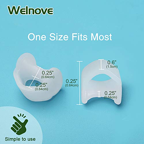 Welnove Gel Toe Separator, Pinky Toe Spacers, Little Toe Cushions for Preventing Rubbing & Relieve Pressure (Pack of 12) - color: White