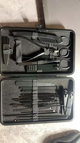 Professional Nail Clipper Kit,Nail Care Tools with Luxurious Travel Case