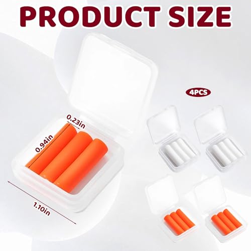 Diamond Art Wax Refills, 4-Pack Wax Pencil for Rhinestones, Wax Tips for Rhinestone Tool, Rhinestone Picker Tool, Diamond Painting Wax Pads, 2.4 x 0.6 cm (Red+White)