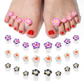 MelodySusie 32Pcs Silicone Flower Toe Separators, Toe Spacers for Pedicure - size: 32Pcs-A