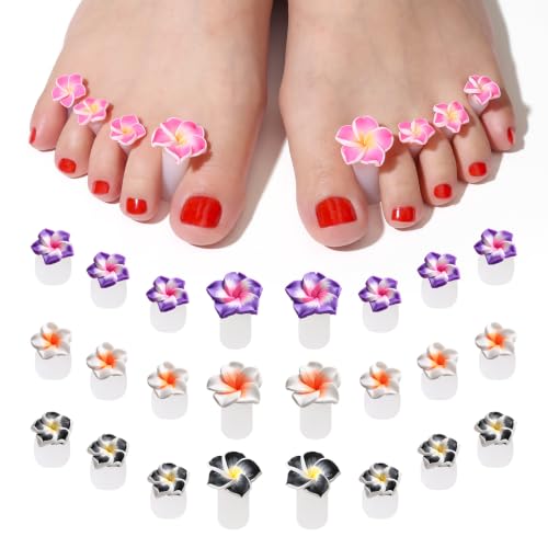 MelodySusie 32Pcs Silicone Flower Toe Separators, Toe Spacers for Pedicure - size: 32Pcs-A