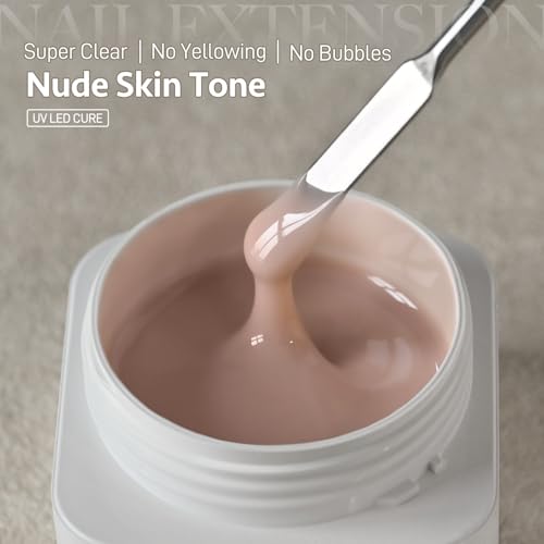 GAOY Watery Crystal Poly Gel for Nail Extensions, 30g, Nude Skin Tone 02