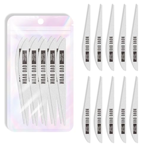 NOVO OVO Thin Nail File 10 PCS Professional Double Sided Extra Slim,Reusable,Emery Board(100/180 Grit) Nail Styling Tools for Home and Salon,Manicure Pedicure Tool and Nail Buffering Files - color: Double Sides Slim Nail File
