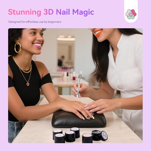 SAVILAND 3D Sculpture Gel Set, No-Wipe Non-Sticky Builder Nail Gel - color: A1-Metallic 3D Sculpture Gel