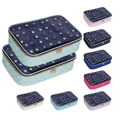 2 Pcs Small Clear Nail Polish Organizer Holds 80 Bottles Nail,Green - color: Green-Clear-2 pcs