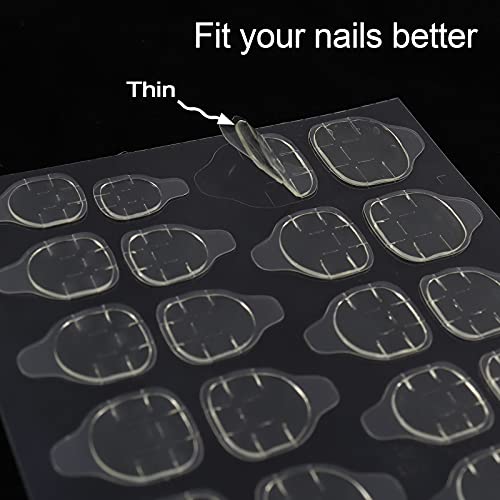 Laza 720pcs Thin Breathable Adhesive Tabs Super Sticky Nail Glue Stickers - size: Clear 720 Pcs