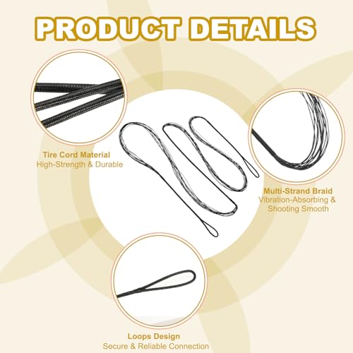 PATIKIL Bow String Replacement Archery Bowstrings Accessories - size: 55 Inch