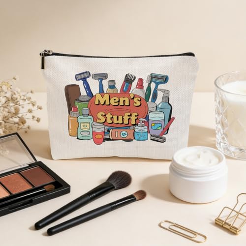 Men's Stuff Makeup Bag, Funny Grooming Cosmetic Bags Travel Organizer Bag - color: Multicolor 0059