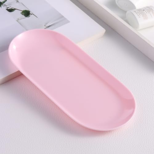 Manicure Tools Storage Tray 3Pcs Oval Plastic Display Dish