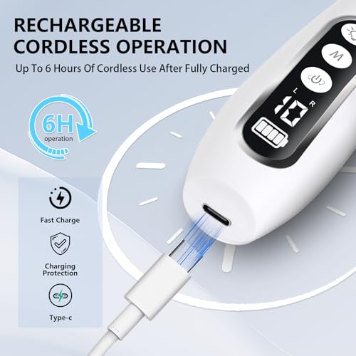 Electric Nail File Drill Cordless 2000 mAh Rechargeable 10-Speed Nail Filer - color: White