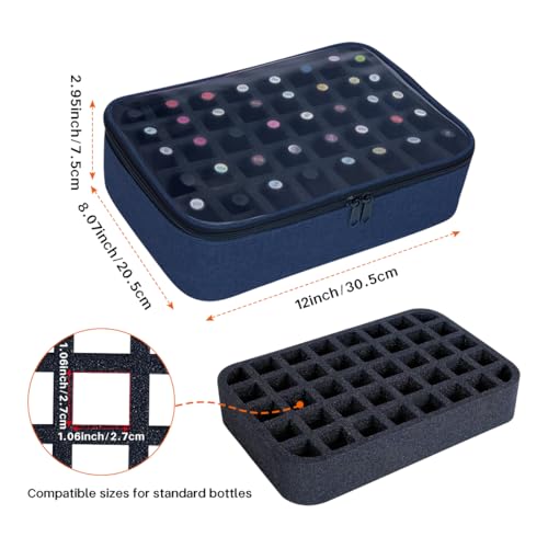 2 Pcs Small Clear Nail Polish Organizer Holds 80 Bottles Nail,Blue - color: Blue-2pcs