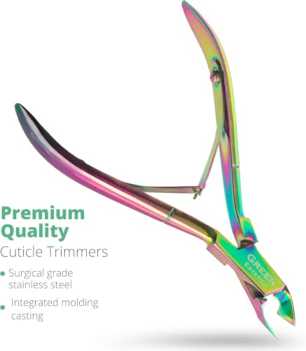 Professional Cuticle Trimmer & Nippers, Stainless Steel Nail Care Tool - color: Multi-colored Nipper With Pusher - Pack 1