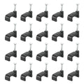 uxcell Cable Clips with Steel Nail, 100Pcs 12mm/0.47" Plastic Cable Wire Clips, Ethernet Cable Clips Nail in Cable Clips for Home Wires Cables Cords Management, Black - size: 12mm