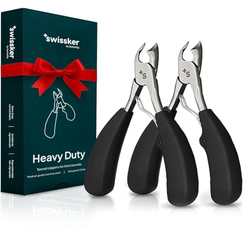 Swissker by Swissklip Heavy Duty Toenail Clippers for Seniors & Thick Nails