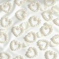 500 Pcs Pearl Heart Table Scatter Confetti, Faux Pearl Heart Bead Charms for Nail Art Manicure, Wedding Table Scatter, Cake Decor and Gift Wrapping DIY Crafts