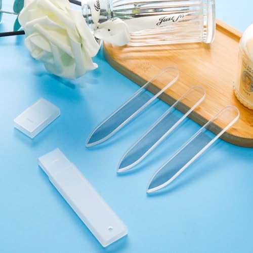 8 Pcs Pointed Glass Nano Nail File Set with Case - size: Style-3
