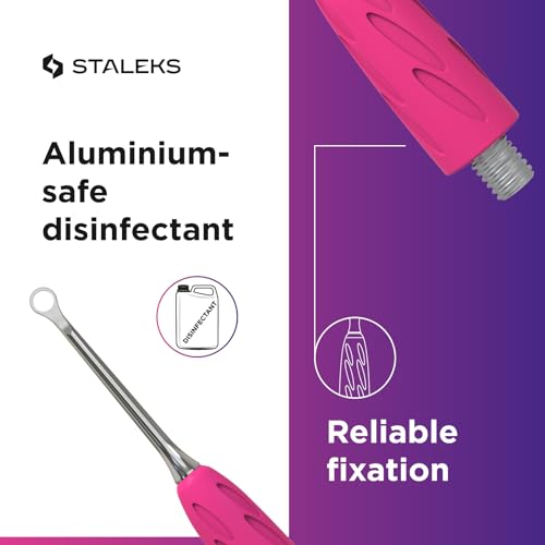 STALEKS PRO UNIQ Combo Loop Cuticle Pusher Tip, Replaceable Working Part - size: for manicure, style: loop pusher