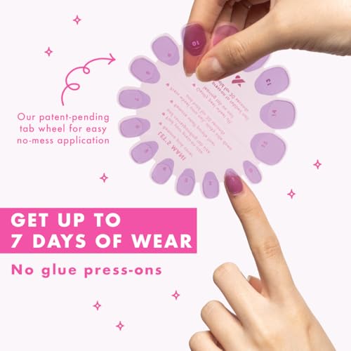 Olive & June Effects Super Stick Press-On Nails, Cloud Chrome, Extra Short (Pack of 12) - color: Cloud Chrome (Pack of 12)