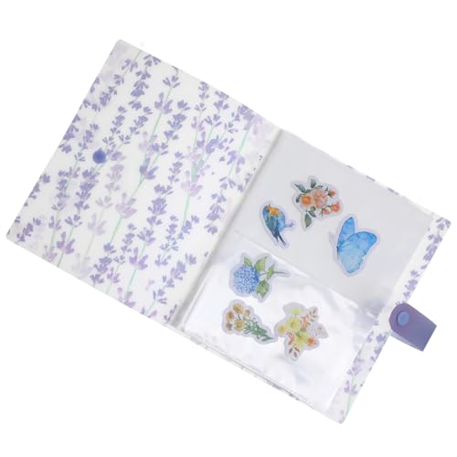 144 Slots Nail Sticker Book,Transparent Sticker Storage Book