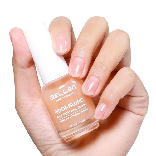 GELLEN Clear Nail Polish Ridge Filling Base Coat, No Light Needed,HEMA Free - color: Clear
