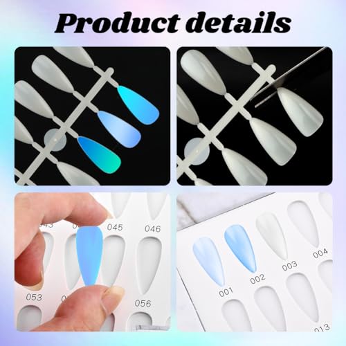 Nail Swatch Book 160 Colors, 240 False Tips with Number Sticker