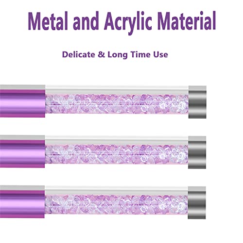 WOKOTO 6PCS Purple Nail Liner Brush For Nails Fine Line Nail Art Brushes 5mm 7mm 9mm 11mm 13mm 19mm Nail Polish Detail Brushes Painting Pens Gel Liner Brushes For Nail Art Detail Painting Brush