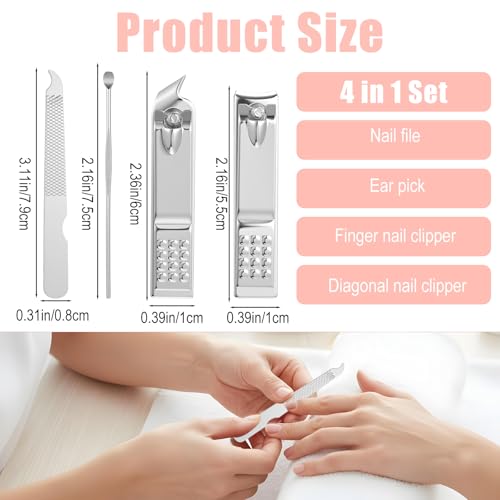 24 Pcs Manicure Set Bulk, Nail Clippers Set Bulk with Stainless Steel Tools