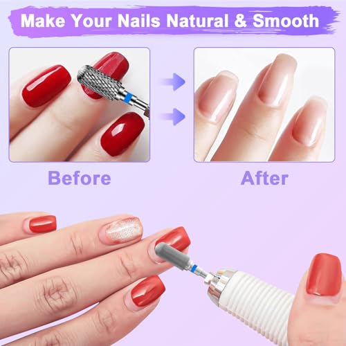 Diesisa 10Pcs Nail Drill Bits Set:Tungsten Carbide Nail Bits for Nail Drill - color: Medium-drill Bits