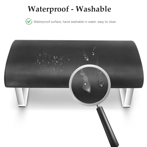 Waterproof Footrest, Upgraded High Elasticity Foot Rest Under Desk Footrest, Ergonomic Foot Rest for Under Desk at Work, Highly Supportive, No Deformation, Black