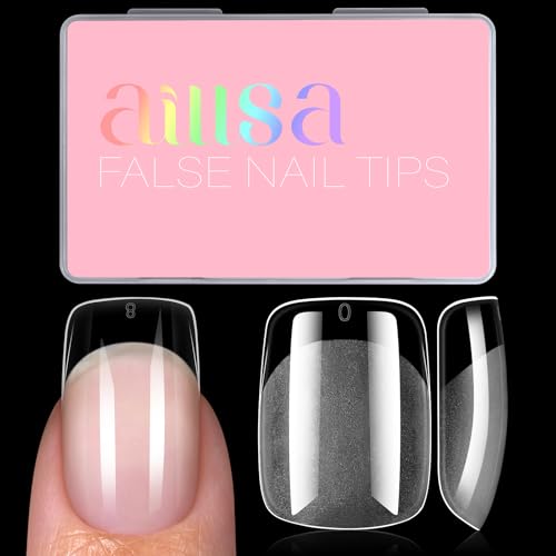 AILLSA Thickened Short Square Nail Tips