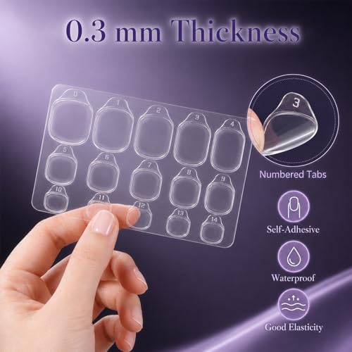 600 Pcs Long Lasting Press On Nail Adhesive Tabs