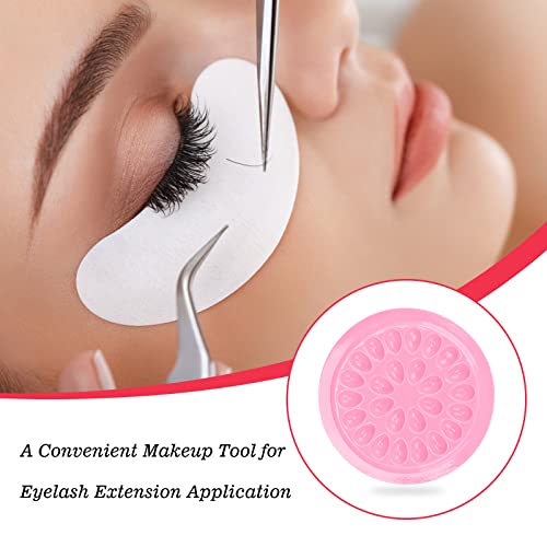 G2PLUS 100PCS False Eyelash Glue Holder Trays and Lash Adhesive Pallet Pads - color: Pink-L