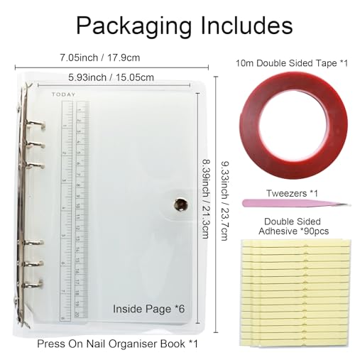 Medium Press on Nails Storage Display Book Fake Nail Organizer - color: A5-Medium
