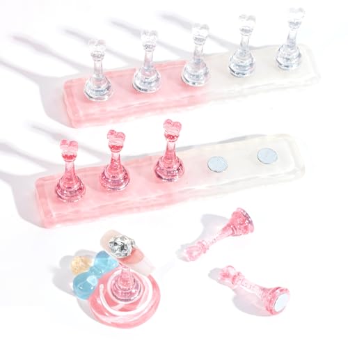 MAYEEN Nail Stand For Press Ons,Upgraded Raised Nail Holder For Painting - color: Pink