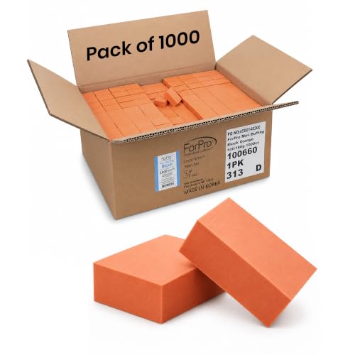 ForPro Mini Buffing Block, 1000-Count, 100/180 Grit, Orange - color: Orange