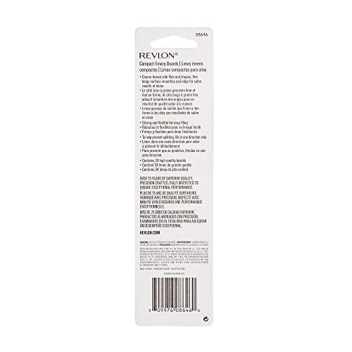 Revlon Compact Emery Board Nail Files, 24 Count - size: 24 Count (Pack of 1)