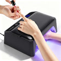 UV Light for Gel Nails, 120W UV LED Nail Lamp with Two-Hand Design - color: Black