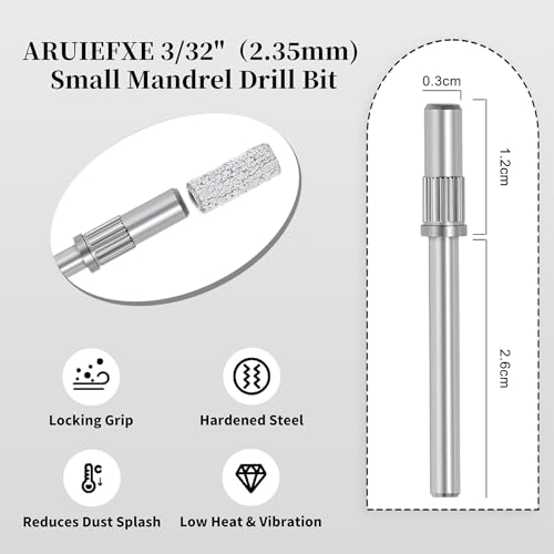 100 Pcs Nail Drill Bits, 240 Grits Sanding Bands for Nail Drill with 3.1mm Mandrel Bits, Mini Sanding Bands for Acrylic Nails Gel Manicures and Pedicures (White) - color: 100pc White, size: 240 Grit
