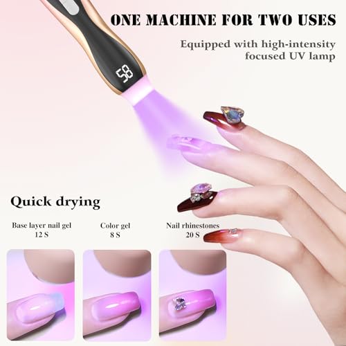 Cordless Nail Drill, Electric Efile Nail Drill with 6 Drill Bits