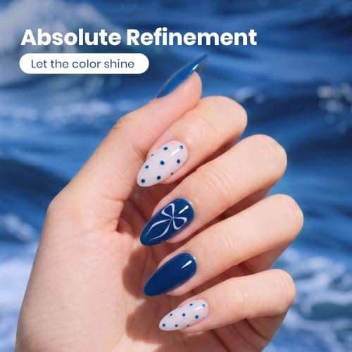 Beetles Navy Blue Gel Nail Polish, 15ML Celestial Blue Gel Polish - color: D - Blue | Celestial Blue