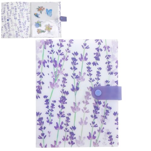 144 Slots Nail Sticker Book,Transparent Sticker Storage Book